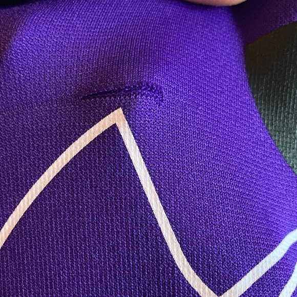 Under Armour purple hoodie. A few pulls and one stain. - Picture 8 of 8